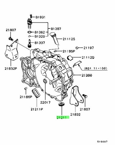 Genuine OEM Mitsubishi Clutch Housing Inspection Hole Cover for Evo 4-10