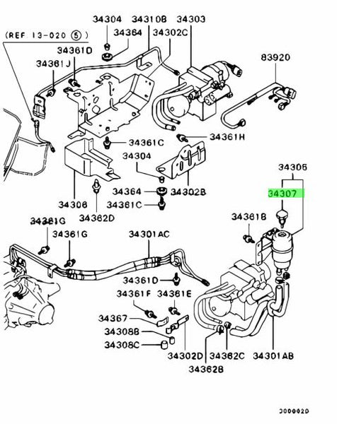 Genuine OEM Mitsubishi PS/AYC/ACD Spacer for Evo 8/9/X