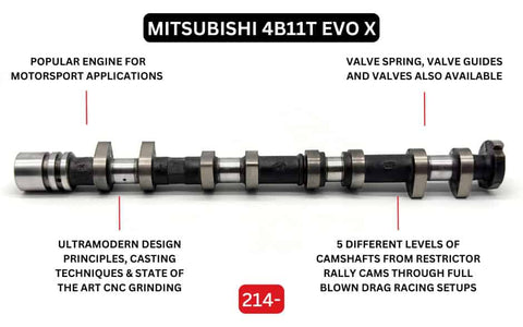 Kelford 214-R RALLY CAMSHAFTS 4B11 MITSUBISHI EVO X