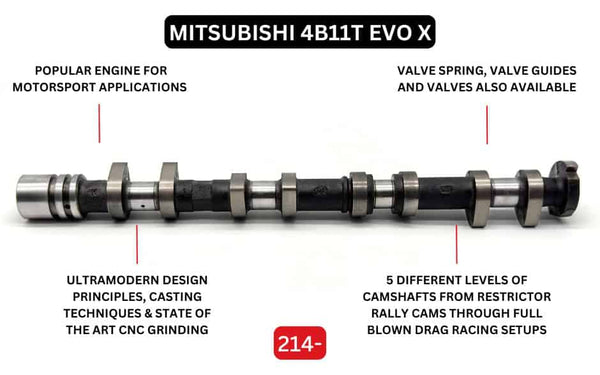 Kelford 214-B CAMSHAFTS 4B11 MITSUBISHI EVO X 270°/262°