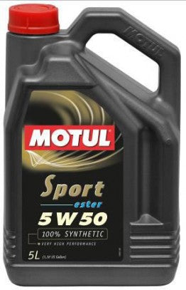 MOTUL SPORTS ENGINE OIL (E85 COMPATIBLE) 5W-50 5 LITRE