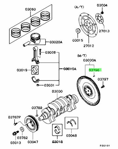 Mitsubishi OEM Flywheel Dowel Pin EVO X