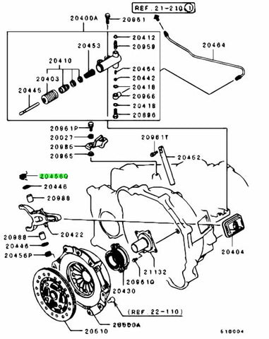 GENUINE MITSUBISHI OEM CLUTCH RELEASE FORK RETURN SPRINGS EVO X 5 SPEED